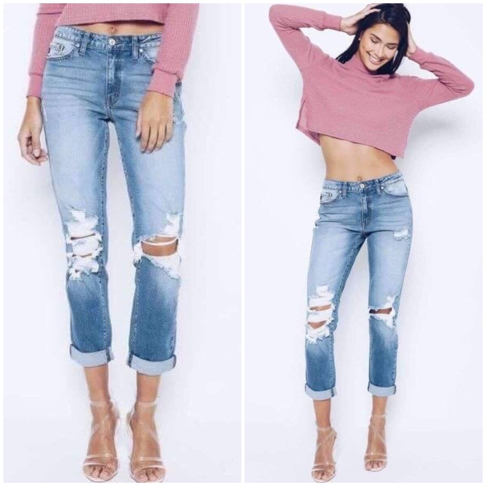 🆕Madison Distressed Denim Slim Fit Jeans - Picture 5 of 8